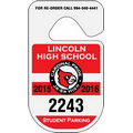 Rounded Hang Tag Parking Permit (.035" White Reflective)